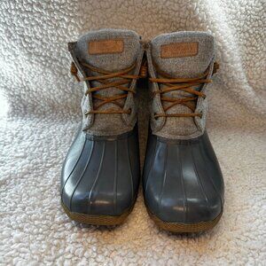 Sperry Women's Saltwater Wool & Rubber Duck Boots Size 8